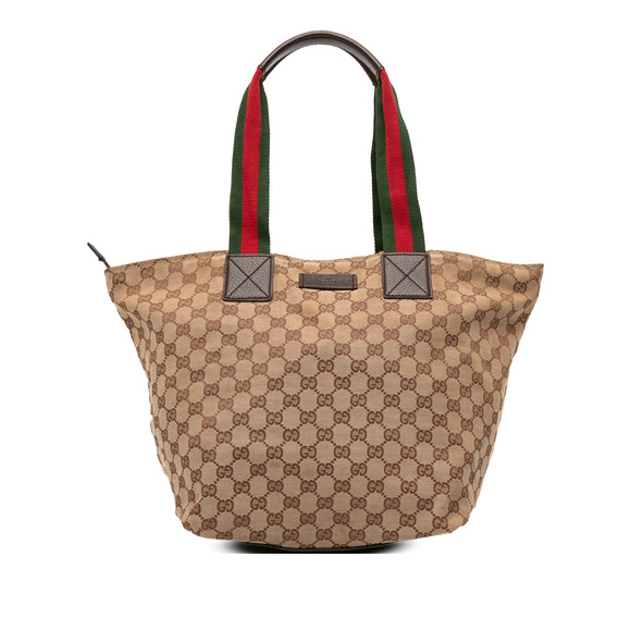 Pre-Loved Gucci GG Canvas Web Tote - Picture 1 of 10